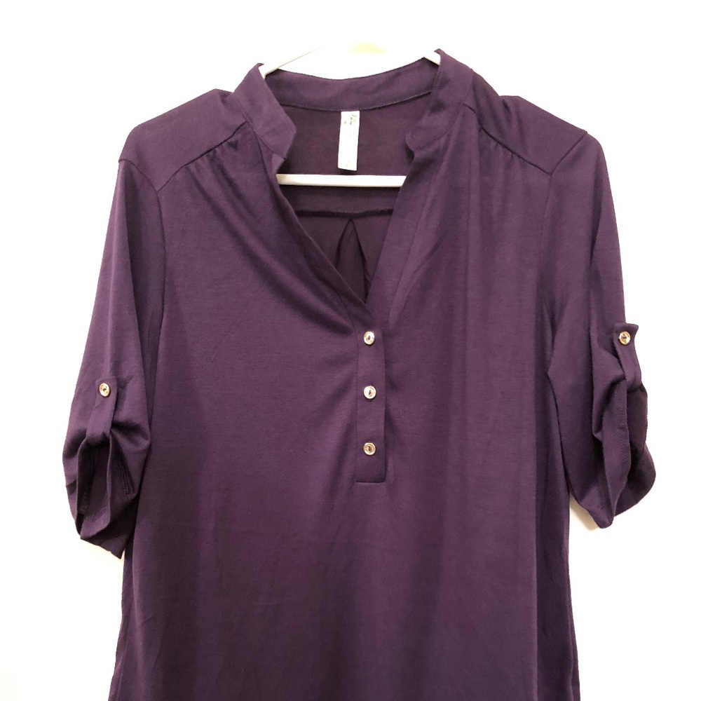 Purple v-neck top